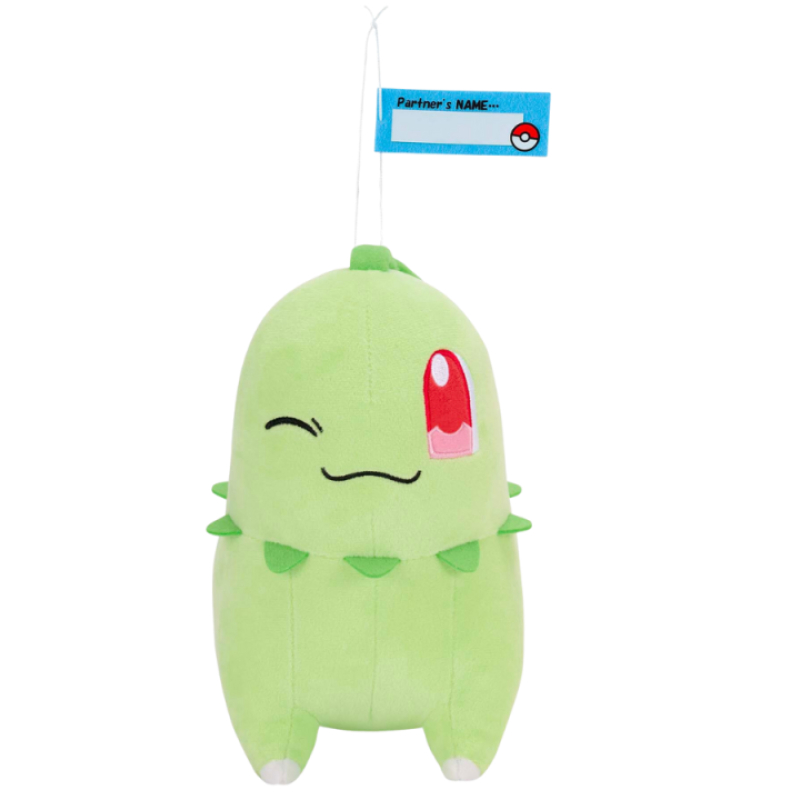 Officiële Pokemon knuffel Chikorita hello partner +/- 21CM Banpresto Mofugutto 